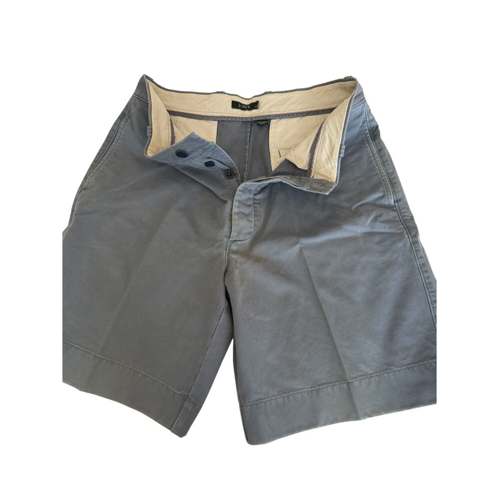 J.Crew Broken-In Chino Shorts Men's 34 Washed Cotton Twill Slate Grey 9"
